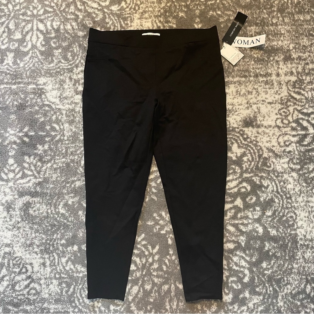 Society 212 Pull on Black Pants NWT
